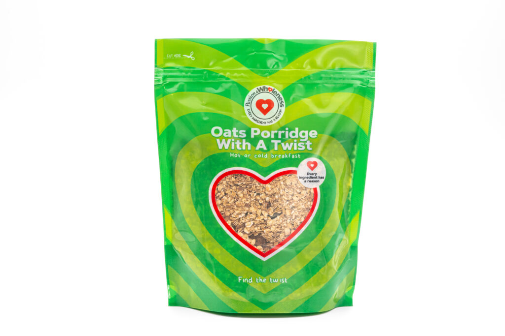 Passion4Wholeness Oats Porridge with a Twist 350g, front of pack